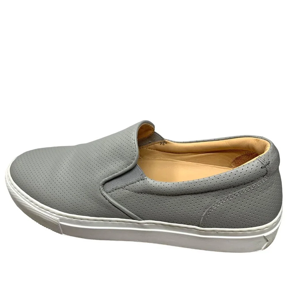 Greats Brooklyn Wooster Perforated‎ Italian Leather Slip On Sneakers